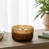 3-Wick Glass Wooden Wick Jar Candle - Threshold™ - 2 of 3