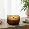 3-Wick Amber Glass Wooden Wick Rose and Cedar Jar Candle 20oz - Threshold™ - image 2 of 3