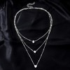 HTUTWOO 3 Tier Boho Necklaces, Dainty Rhinestones Star Layered Choker Necklaces Fashion Love Pendant, Adjustable Layering Necklaces for Women - 2 of 4