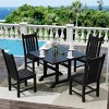 WestinTrends 5 Piece Outdoor Patio Dining Set Outdoor Square Table and Chair Set - 2 of 4