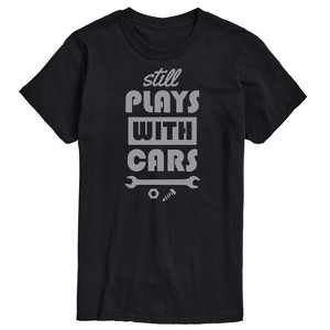 Men's - Instant Message - Plays with Cars Still Short Sleeve Graphic T-Shirt - 1 of 4