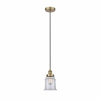 Canton - 1 Light Mini Pendant In Industrial Style-11 Inches Tall and 6 Inches Wide