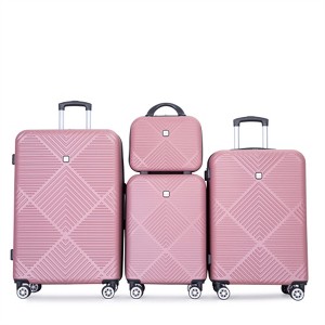 FATMOON 4-Piece ABS Lightweight Luggage Set with Spinner Wheels - 14", 20", 24", 28" Suitcases for Travel - 1 of 4