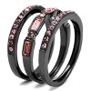 Slickblue Women's Ring Stainless Steel IP Light Black Finish with Multi-Color Crystal Size 5-10 - 4 of 4