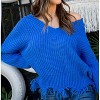 Women's Frayed Zig Zag Sweater - Mainstrip - 4 of 4