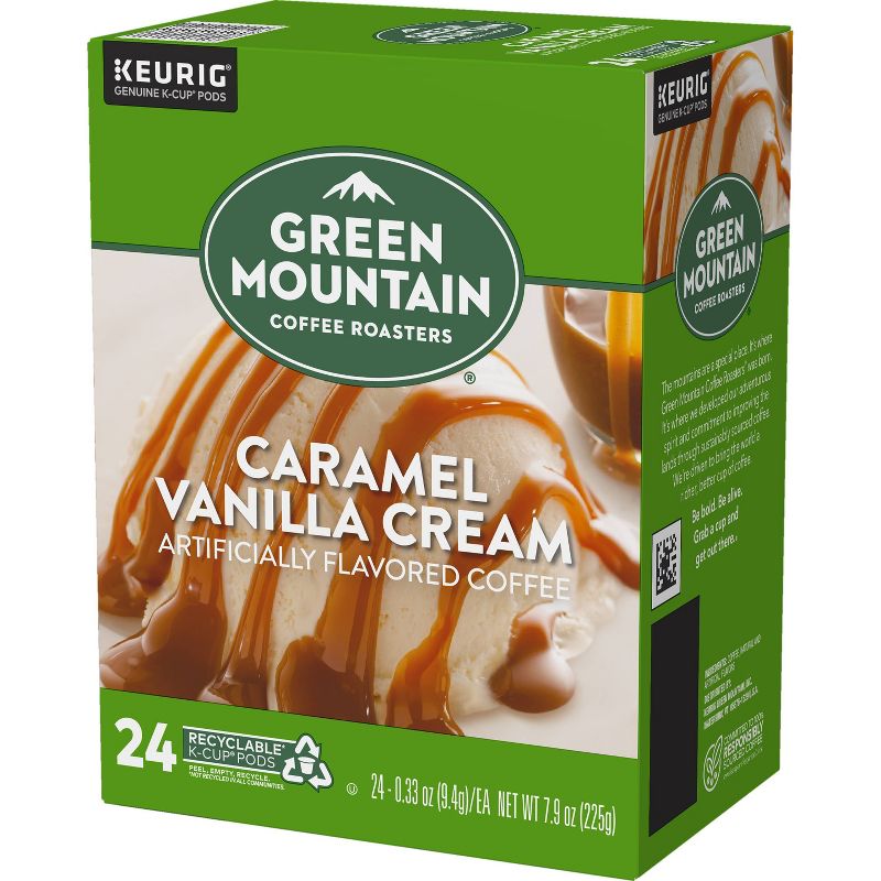 24ct Green Mountain Coffee Caramel Vanilla Cream Keurig K-Cup Coffee Pods Flavored Coffee Light Roast, 6 of 11