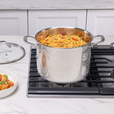 Guy Fieri's Flavortown Stainless Steel 8-Quart Stock Pot with Lid