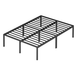 BestMassage 18 Inch Bed Frame High Metal Platform Bed Frame(Black) - 1 of 4