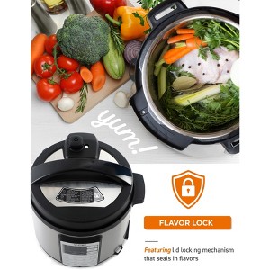COMMERCIAL CHEF Electric Pressure Cooker with 13 Presets 1000W, Stainless Steel - 1 of 4