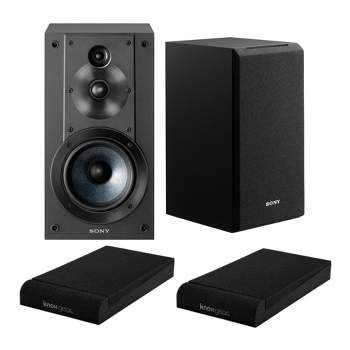 Sony SSCS5 3-Way 3-Driver Bookshelf Speaker System (Black) with Isolation Pads