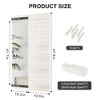 Angel Sar Wall Mounted Full Length Mirror with Shelf & Hook, Multifunctional Rubber Wood Mirror for Bedroom, Living Room, or Entryway - 3 of 4