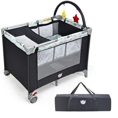 Image of Costway Portable Baby Playard Playpen Nursery Center w/ Changing Station & Mattress