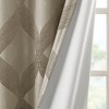 PAGED Knitted Jacquard Total Blackout Curtain for Bedroom,Window Curtain Panel with Grommet Top,Living Room Curtains Machine Washable - 3 of 4