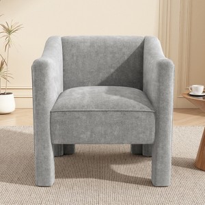 Christopher Knight Home Adela American Modern Chenille Upholstered Accent Chair with Barrel Backrest - 1 of 4