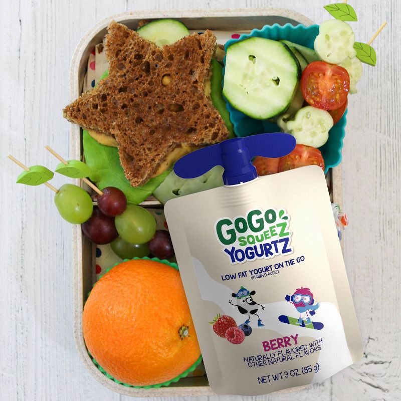 GoGo squeeZ Kids&#39; YogurtZ, Variety Blueberry/Berry - 30oz/10ct, 6 of 15