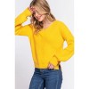 Slickblue Women's Double V-Neck Sweater, Long Sleeve Relaxed Fit, Black/Grey/Red/Yellow Knit, Size S-L - 4 of 4