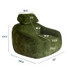 MAXYOYO Giant Bean Bag Chair with Pillow - Plush Large Bean Bag Chair Couch (Zippered Link Pillow) - 3 of 4
