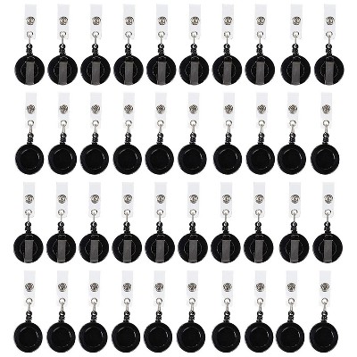 Retractable Badge Holder Reel - 100-Count ID Card Holder Reel with Metal Belt Clip, 26.5-Inch Extended Reach