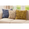 20"x20" Oversize Poly-Filled Stone Washed Square Throw Pillow Taupe - Saro Lifestyle: Indoor Couch Accessory, Zipper Closure - 3 of 3