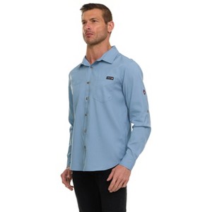Canada Weather Gear Men’s Long Sleeve Ripstop Shirt – Roll-Up Sleeves, Dual Chest Pockets, Outdoor Lightweight Button-Down - 1 of 4
