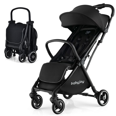 Infans Baby Stroller, Lightweight Infant Stroller with Aluminum Frame, 5-Point Harness, Adjustable Backrest & Canopy, One-hand Folding Infant Carriage