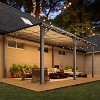 CLIHOME 14 ft. x 12 ft. Outdoor Lean to Gazebo Hardtop Wall Mounted Pergola with Polycarbonate Patio Cover for Patio Lawn - 4 of 4