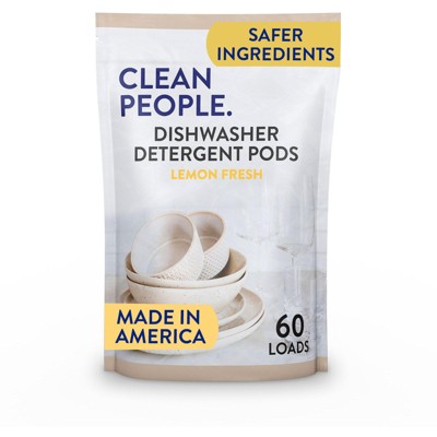 Clean People Dishwasher Detergent Pods - Cuts Grease & Rinses Sparkling Clean - Residue-Free