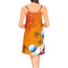 LA LEELA Women's Vacay Holiday Summer Beachwear Sleeveless Casual Spaghetti Strap Nightgown Slip Beach Dress - 4 of 4
