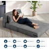 4-in-1 Folding Sofa Bed,Convertible to Loveseat, Chair & Floor Lounge w/ Tufted Design - Sleeper for Living Room, Bedroom, Guest Room - 4 of 4