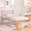 VECELO Metal Platform Bed Frame Queen/Full/Twin Size, Heavy Duty Bed Frame with Headboard & Footboard Black/White/Gold/Pink - 2 of 4
