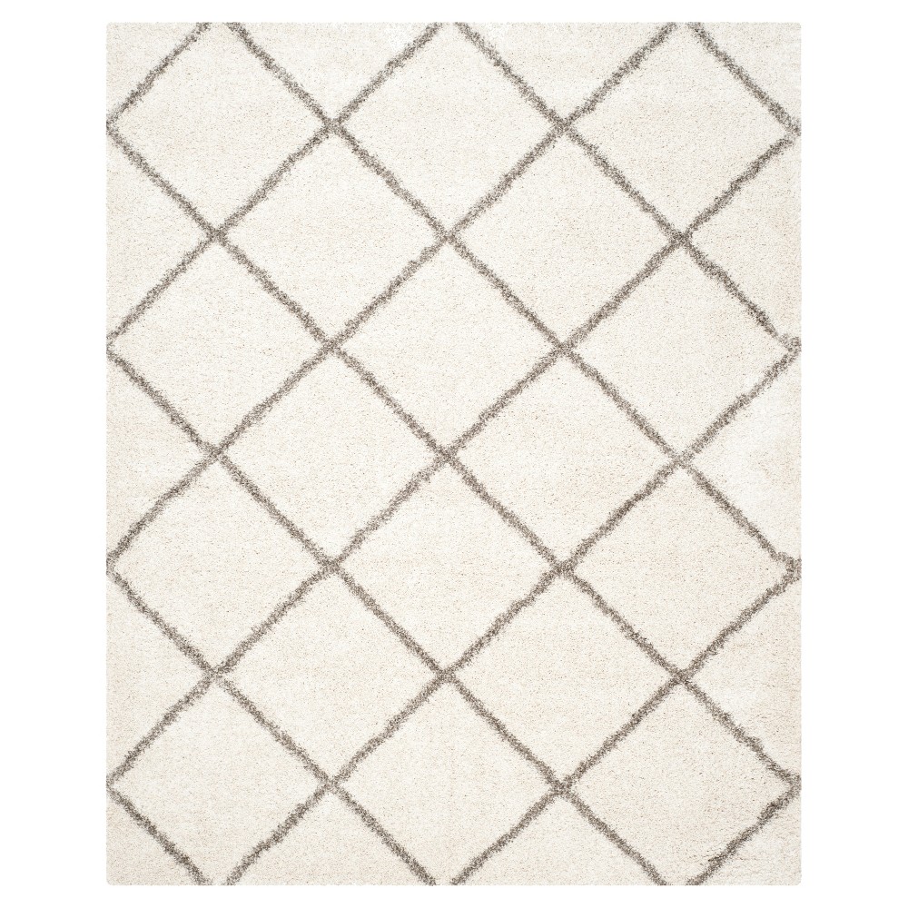 10'x14' Corbin Hudson Shag Rug Ivory/Gray - Safavieh