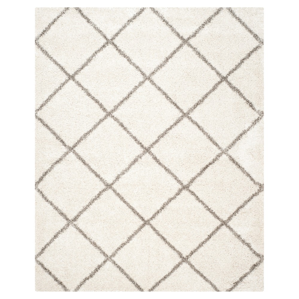 10'x14' Corbin Hudson Shag Rug Ivory/Gray - Safavieh