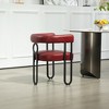 LOVMOR House Hold Contemporary Designed Chenille Fabric Upholstered Accent/Dining Chair/Kitchen Armchair for Living Room set of 2 - 3 of 4