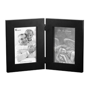 Dicksons Bereavement I'm in Heaven Black 4 x 6 Inch Wood Hinged Double Photo Frame - 1 of 3
