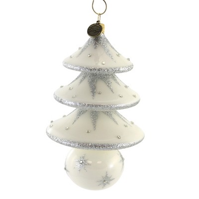 Blu Bom Christmas Tree Drop On A Ball. - 1 Glass Ornament 6.25 Inches ...