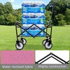 Whisen Minimeetall Strap Collapsible Foldable Wagon Cart with Strapping System, Utility Wagon Grocery Cart, Supports 225lbs - 3 of 4