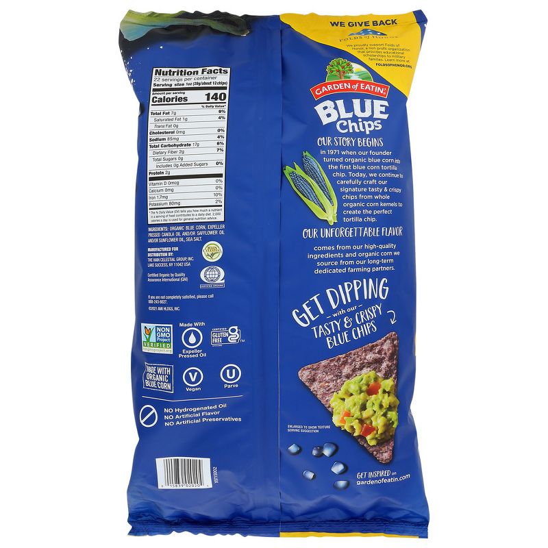 Garden Of Eatin' Blue Corn Tortilla Chips - Case of 10/22 oz, 3 of 7