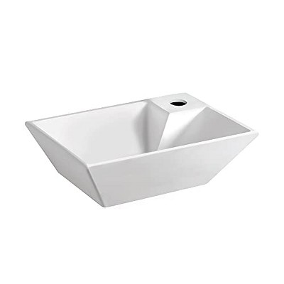 ALFI Isabella Collection Rectangular Wall Mount Basin with a Right Offset Single Faucet Hole