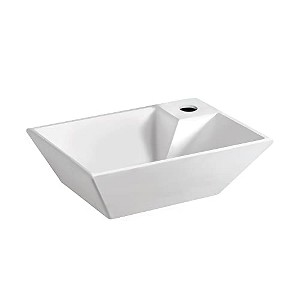 ALFI  Isabella Collection Rectangular Wall Mount Basin with a Right Offset Single Faucet Hole - 1 of 2