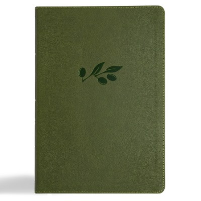 CSB Super Giant Print Reference Bible, Digital Study Edition, Olive Leathertouch - Large Print by  Csb Bibles by Holman (Leather Bound)