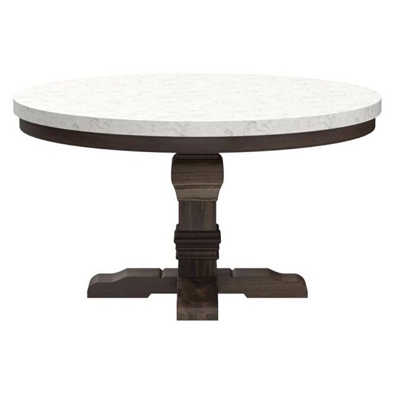 Nolan Dining Table White Marble/Salvage Dark Oak - Acme Furniture, 3 of 7
