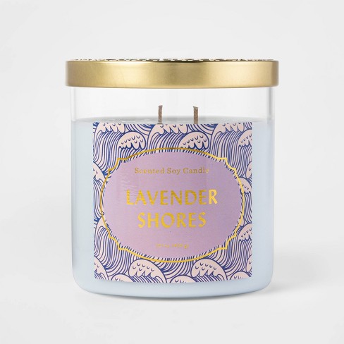 2-Wick 15.1oz Lidded Jar Lavender Shores Candle - Opalhouse™