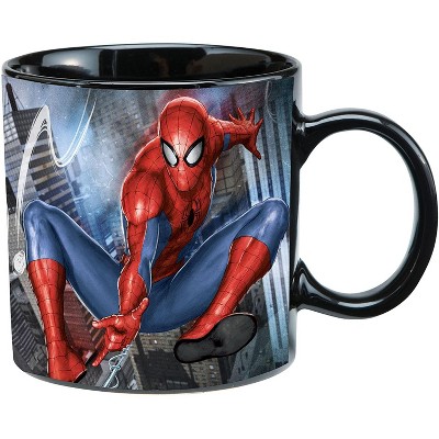 Vandor Marvel Spider-Man 20 Oz Ceramic Heat Reactive Mug