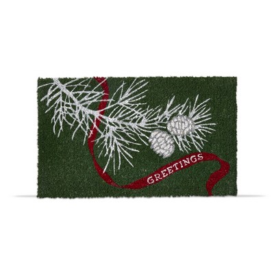TAG 1'6" x 2'6"  Holiday Greetings Coir Mat Rectangle Indoor and Outdoor Coir Door Welcome Mat