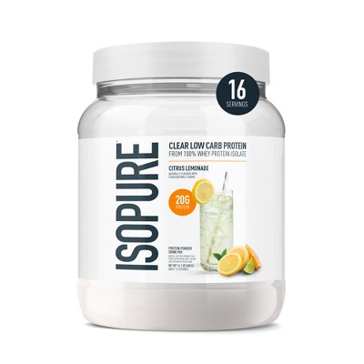 Isopure Infusions Citrus Lemonade Protein Powder - 0.88lbs: Whey Isolate, 20g Protein
