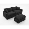 L-Shaped Sectional Sofa with Ottoman, USB & Cup Holders, Modular - 4 of 4