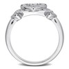 EVERLY JEWELRY | Sterling Silver 3/8 CT TGW Created White Sapphire Open Heart Ring - 3 of 4