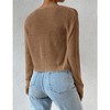 Womens Cardigan Long Sleeve Open Front Sweater Bolero Cropped Cardigan Ribbed Knit Sweater Sweater Shrug - 2 of 4