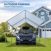 Whizmax Carport 10X20ft Carport Canopy Car Tent Metal Carport Outdoor Garage Boat Shelter Party Tent, White - 2 of 4