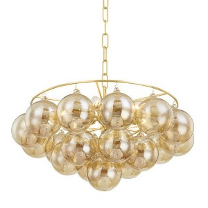 Mitzi Mimi 6 - Light Chandelier in  Aged Brass Champagne Shade - 1 of 3